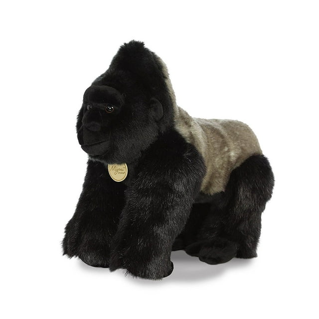 Aurora - Large Black Miyoni - 13" Silverback Gorilla - Adorable Stuffed Animal - Walmart.com