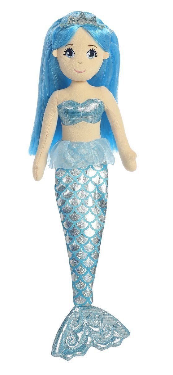 Aurora World Sparkle Tales 33249 - Sirena Sposa Shimmers Peluche 45,7 Cm Con Abito E Velo - Morbida, Bionda, Per Bambine