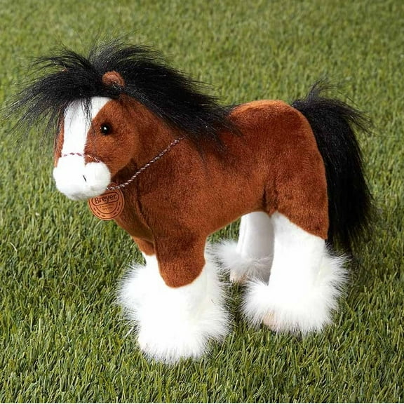 Aurora - Large Brown Breyer - Showstoppers - 11.5" Clydesdale - Exquisite Stuffed Animal