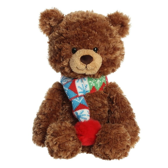 Aurora - Large Brown Holiday - Bundled Bear 14" Sven - Festive Stuffed Animal