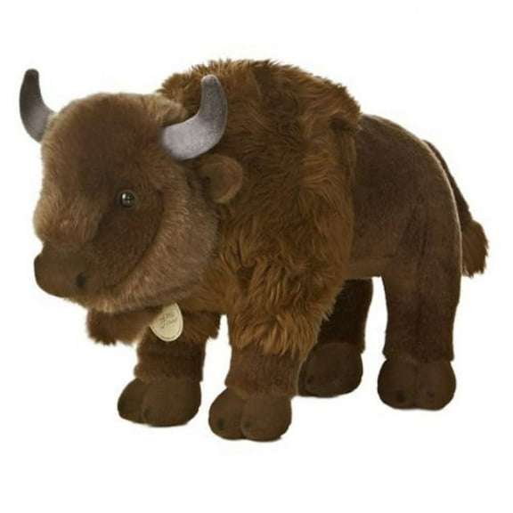 Aurora - Large Brown Miyoni - 13.5" Bison - Realistic Stuffed Animal