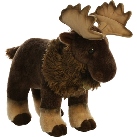 Aurora - Large Brown Miyoni - 14" Moose - Realistic Stuffed Animal