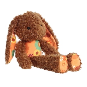 Aurora - Large Brown Spring - 14" Retro Bunny - Vibrant Stuffed Animal