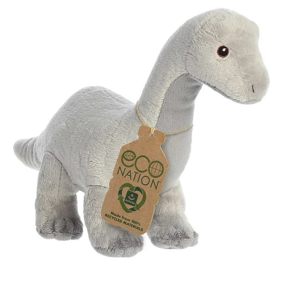 Aurora - Large Gray Eco Nation - 13.5" Brachiosaurus - Responsibly Made Stuffed Animal