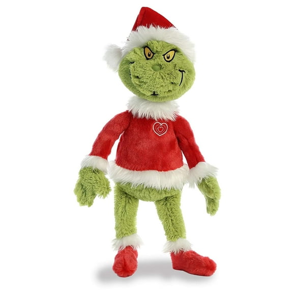 Aurora - Large Green Dr. Seuss - 16" Grinch Santa - Whimsical Stuffed Animal