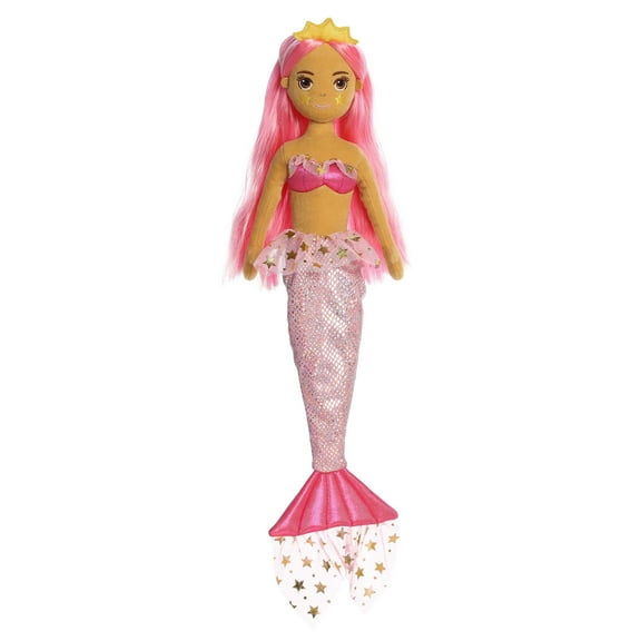 Aurora - Large Pink Sea Sparkles - Cheeky Too Sparkles 18" Sunny Shine - Enchanting Stuffed Doll
