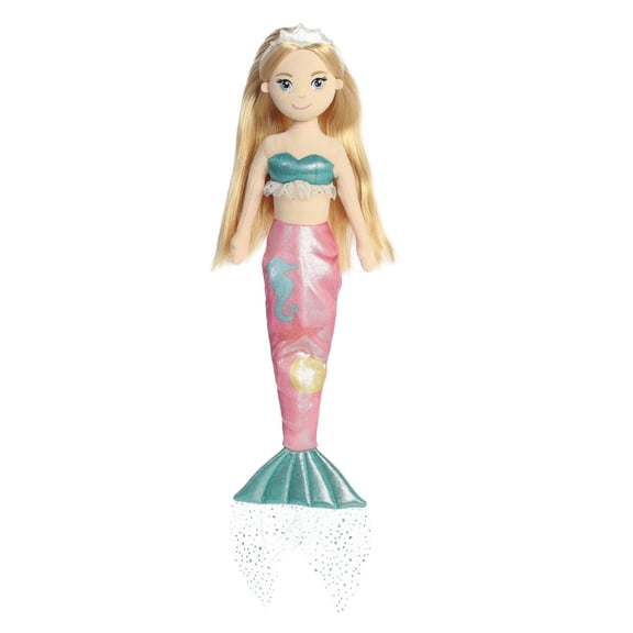 Aurora - Large Pink Sea Sparkles - Coastal Sparkles 18" Sandy - Enchanting Stuffed Doll