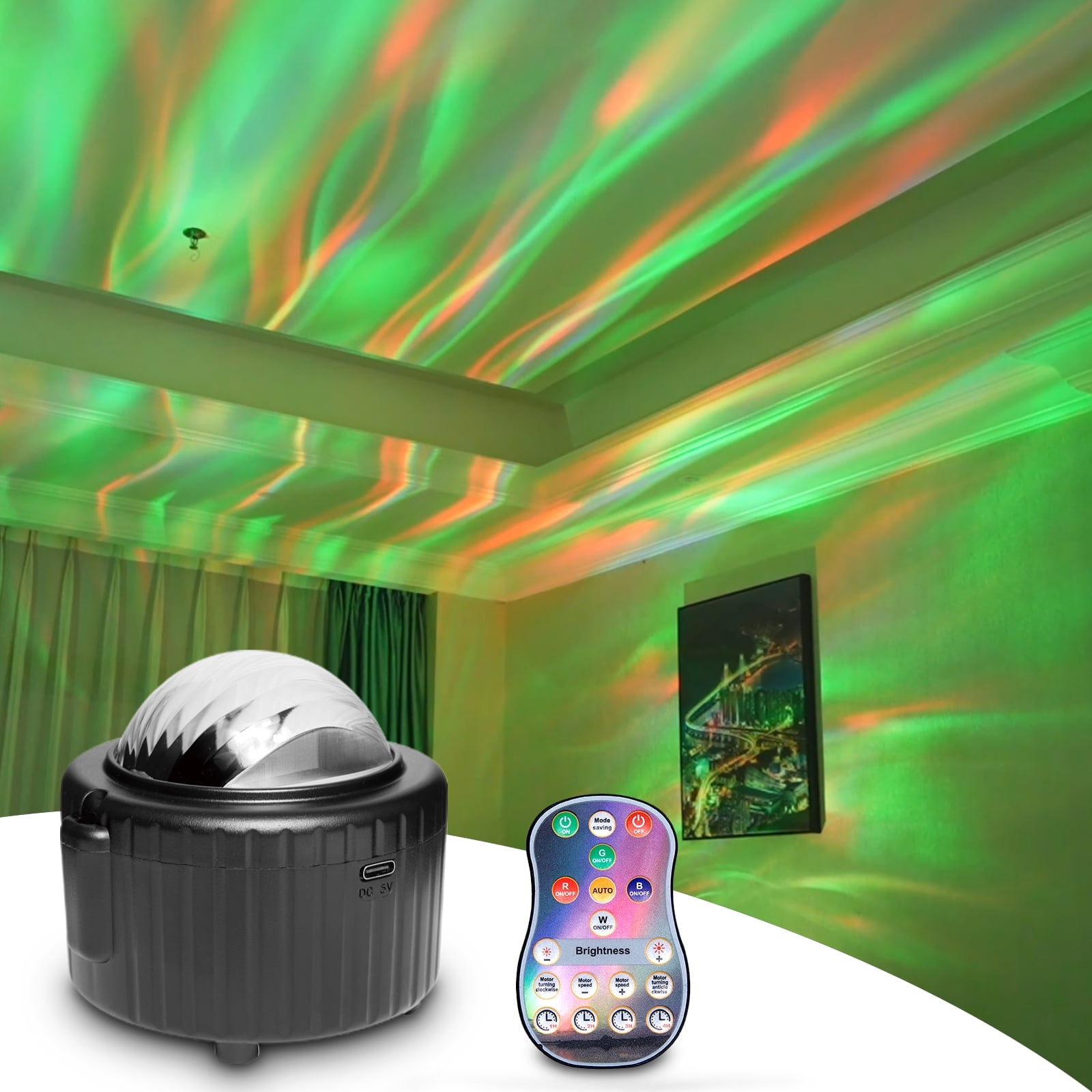 Aurora Projector 15 Lighting Effects, LED Night Lights for Bedroom ...
