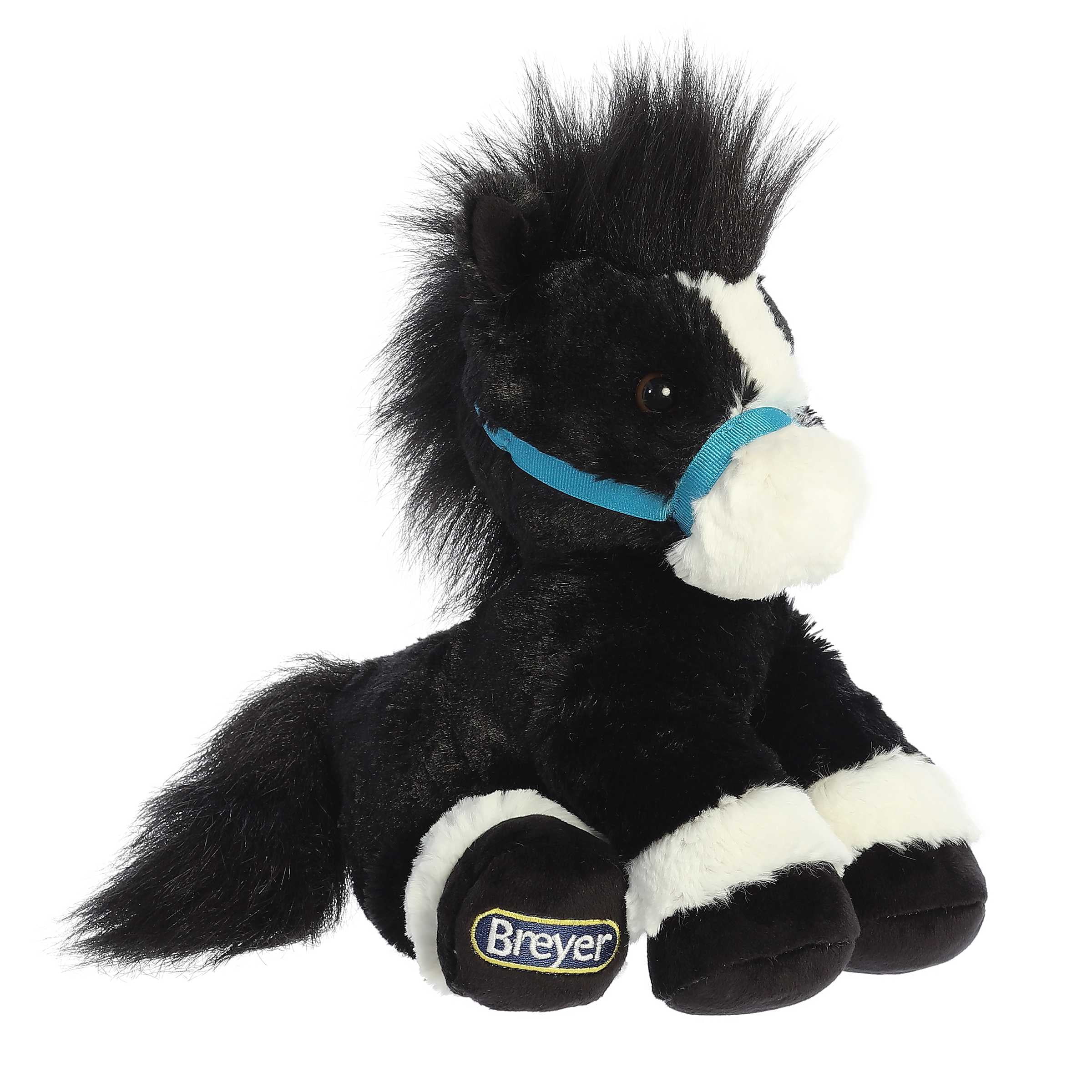 Aurora - Medium Black Breyer - Bridle Buddies - 8.5" Black Horse - Exquisite Stuffed Animal