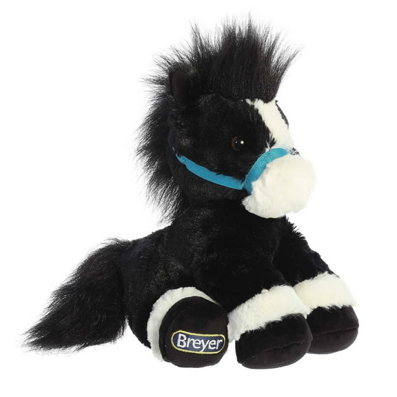 Aurora - Medium Black Breyer - Bridle Buddies - 8.5" Black Horse - Exquisite Stuffed Animal