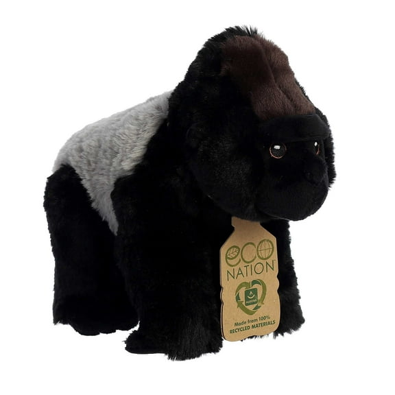 Aurora - Medium Black Eco Nation - 9.5" Silverback Gorilla - Responsibly Made Stuffed Animal