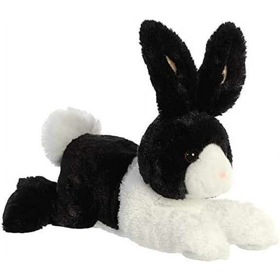 Aurora - Medium Black Flopsie - 8" Dutch Rabbit - Adorable Stuffed Animal