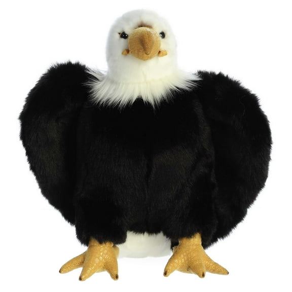 Aurora - Medium Black Wild Life - 11" Regal Eagle - Playful Stuffed Animal