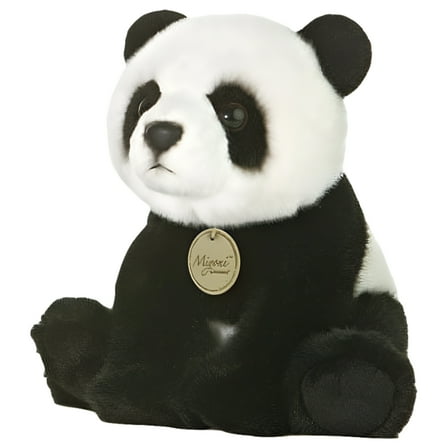 Aurora - Medium Black and White Miyoni - 7.5" Panda - Realistic Stuffed Animal