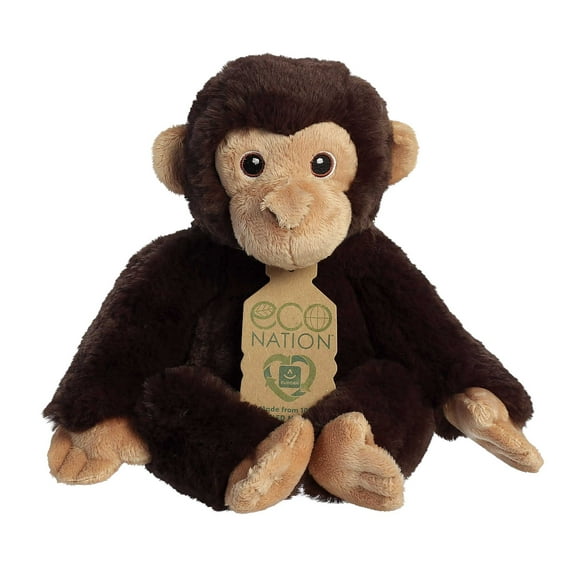Aurora - Medium Brown Eco Nation - 7.5" Chimpanzee - Responsibly Made Stuffed Animal