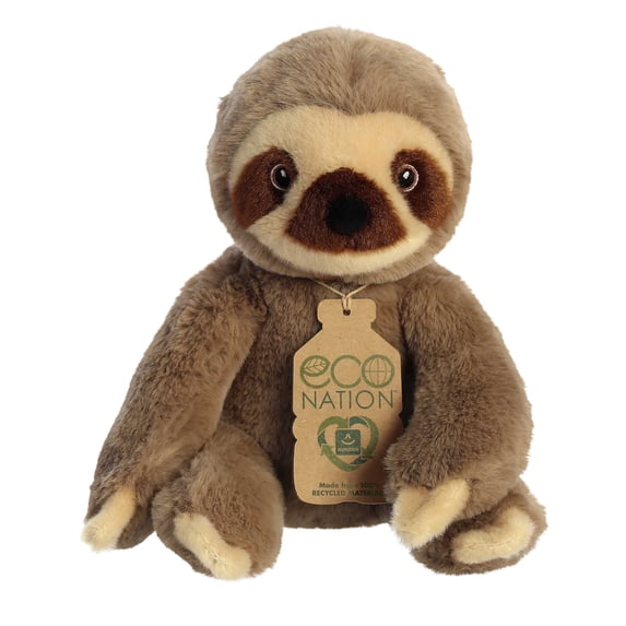 Aurora - Medium Brown Eco Nation - 9.5" Sloth - Eco-Friendly Stuffed Animal