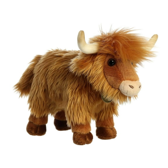 Aurora - Medium Brown Miyoni - 9.5" Highland Cattle - Realistic Stuffed Animal