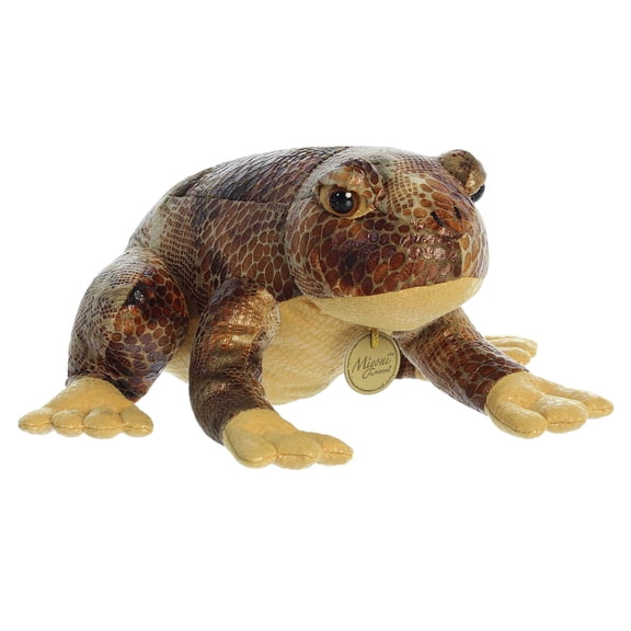 Aurora - Medium Brown Miyoni - 11" American Bullfrog - Realistic Stuffed Animal
