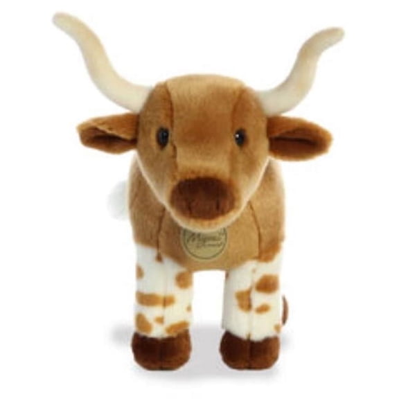 Aurora - Medium Brown Miyoni - 9.5" Longhorn - Realistic Stuffed Animal