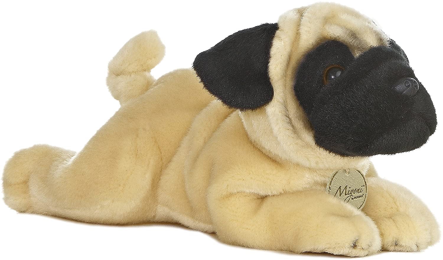 Realistic Pug Stuffed Animal - 10.63 Inch Soft Plush Dog Toy For Kids & Collectors