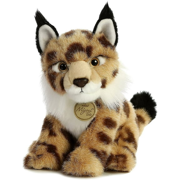 Aurora - Medium Brown Miyoni Tots - 9" Lynx - Adorable Stuffed Animal