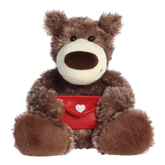 Aurora - Medium Brown Valentine - 9.5" Honey Bear With Envelope - Heartwarming Stuffed Animal