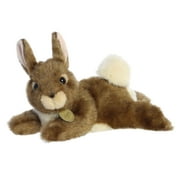Aurora - Medium Eastern Cottontail Miyoni - 12" Resting Bunny - Realistic Stuffed Animal
