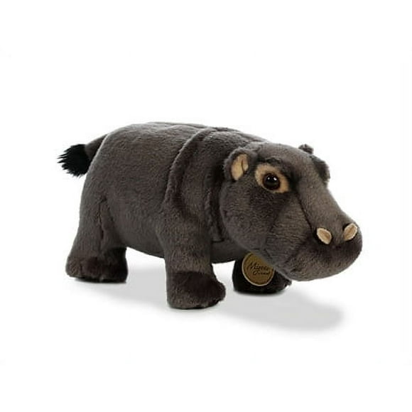 Aurora - Medium Gray Miyoni - 10.5" Hippopotamus - Realistic Stuffed Animal