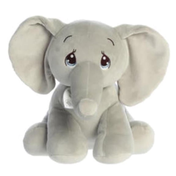 Aurora - Medium Gray Precious Moments - 12" Squishy Tuk Elephant - Adorable Stuffed Animal