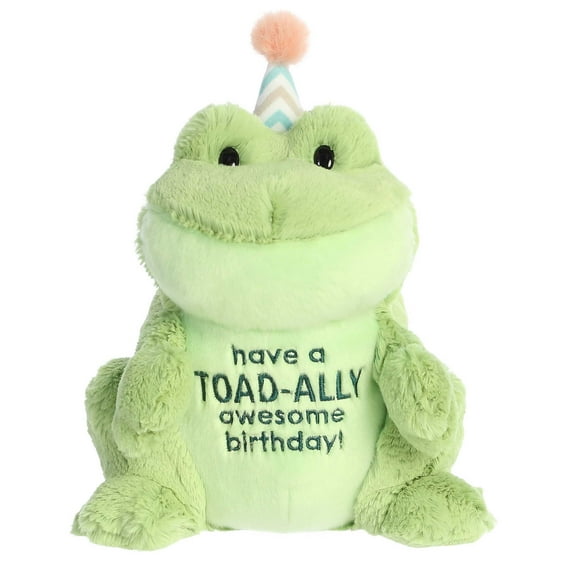 Aurora - Medium Green JUST SAYIN' - 9" Toad-Ally Awesome Birthday - Witty Stuffed Animal