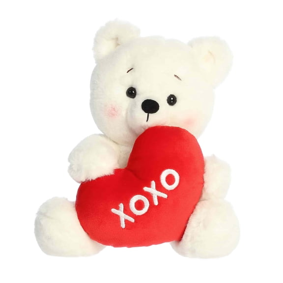Aurora - Medium Icing Sugar Heartwarming Stuffed Animal - 8.5" Beary Sweet Bear - Valentine