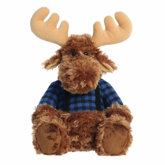 Aurora - Medium Moose Festive Stuffed Animal - 12" Winter Cabin Crew - Holiday