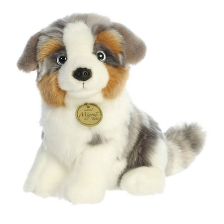 Aurora - Medium Multicolor Miyoni Tots - 9.5" Australian Shepherd Pup - Adorable Stuffed Animal