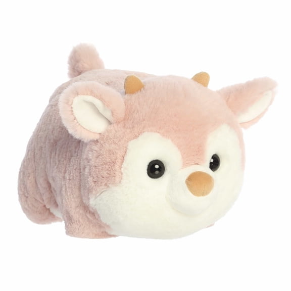 Aurora - Medium Pink Festive Stuffed Animal - 11.5" Pinkee Reindeer - Spudsters