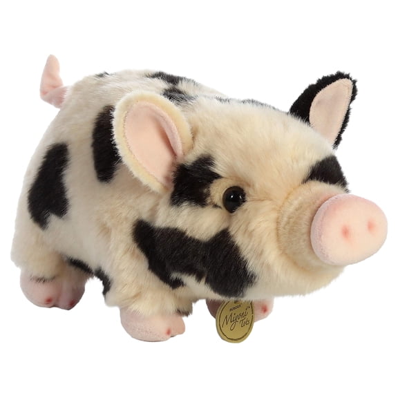 Aurora - Medium Pink Miyoni Tots - 10" Pot-Bellied Piglet Spotted - Adorable Stuffed Animal