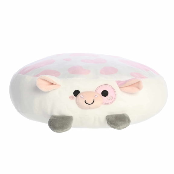Aurora - Medium Pink Squishy Stuffed Animal - 12" Stef Strawberry Cow - Flapjacks