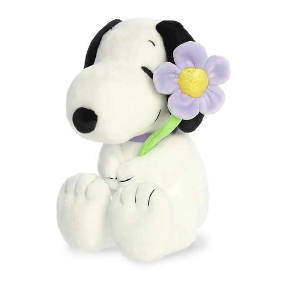 Aurora - Medium Purple Flower Adorable Stuffed Animal - 9" Spring Snoopy - Peanuts