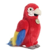 Aurora - Medium Red Miyoni - 10 Macaw Parrot - Realistic Stuffed Animal