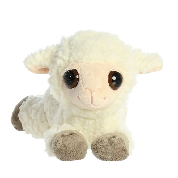 Aurora - Medium White Dreamy Eyes - 8" Lea Lamb - Enchanting Stuffed Animal