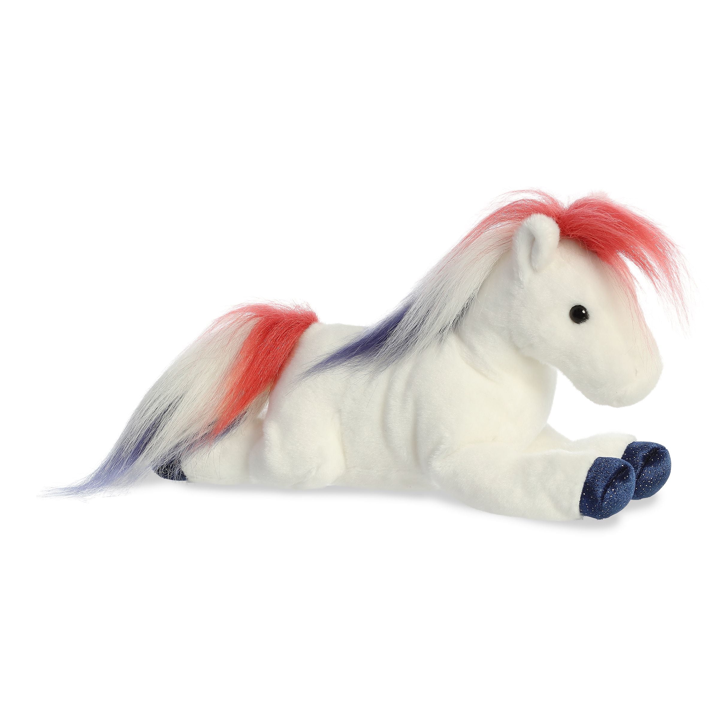 Aurora Fuffles 16" Horsy-Horse Plush - Soft Textured Brown & Cream Stuffed Animal