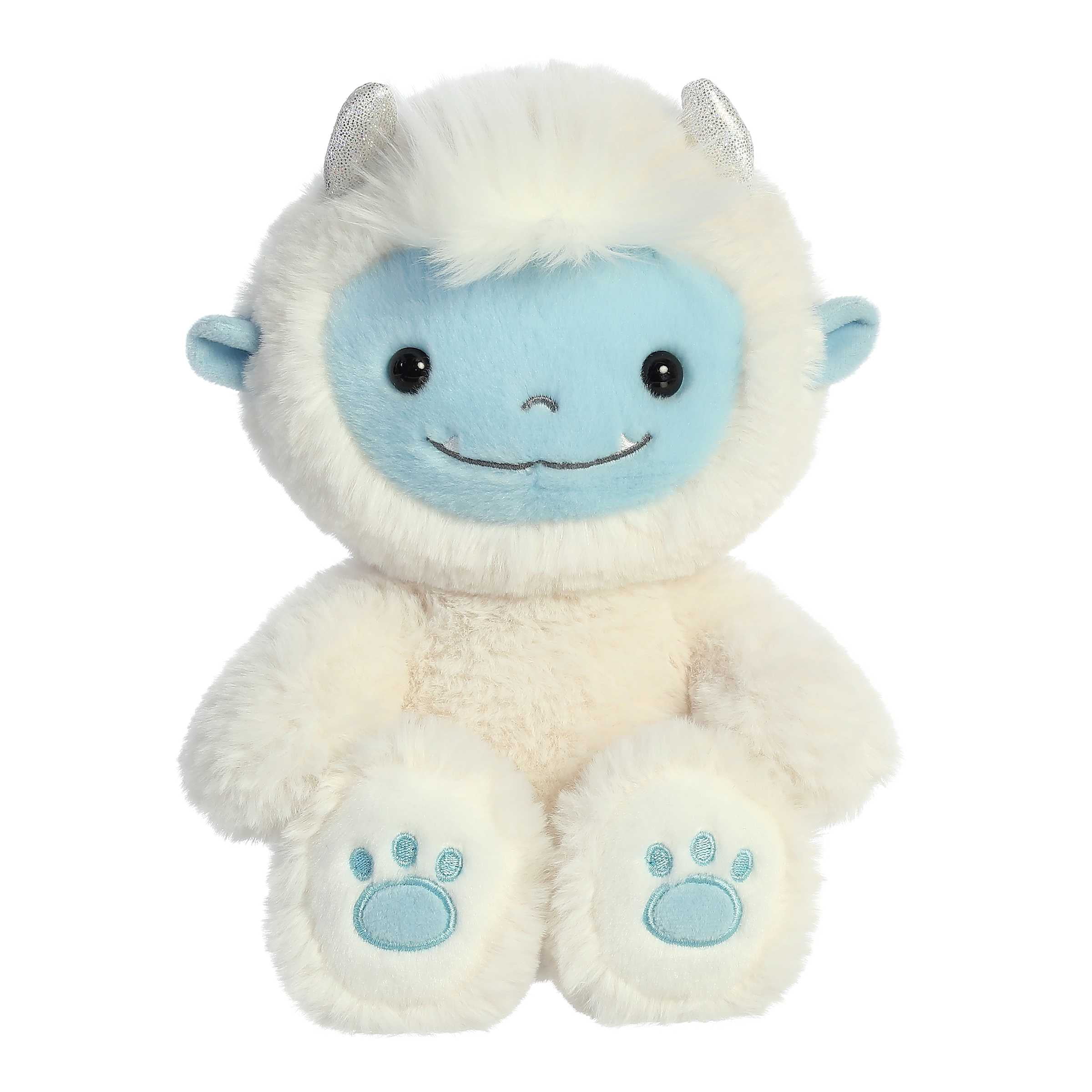 NoJo Hello! Lucky Yeti White and Blue Plush Stuffed Animal with Rabbit Plush