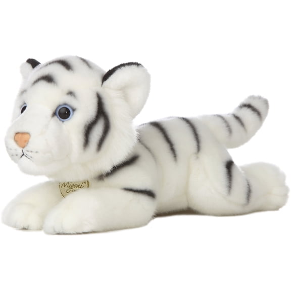 Aurora - Medium White Miyoni - 11" White Tiger - Realistic Stuffed Animal