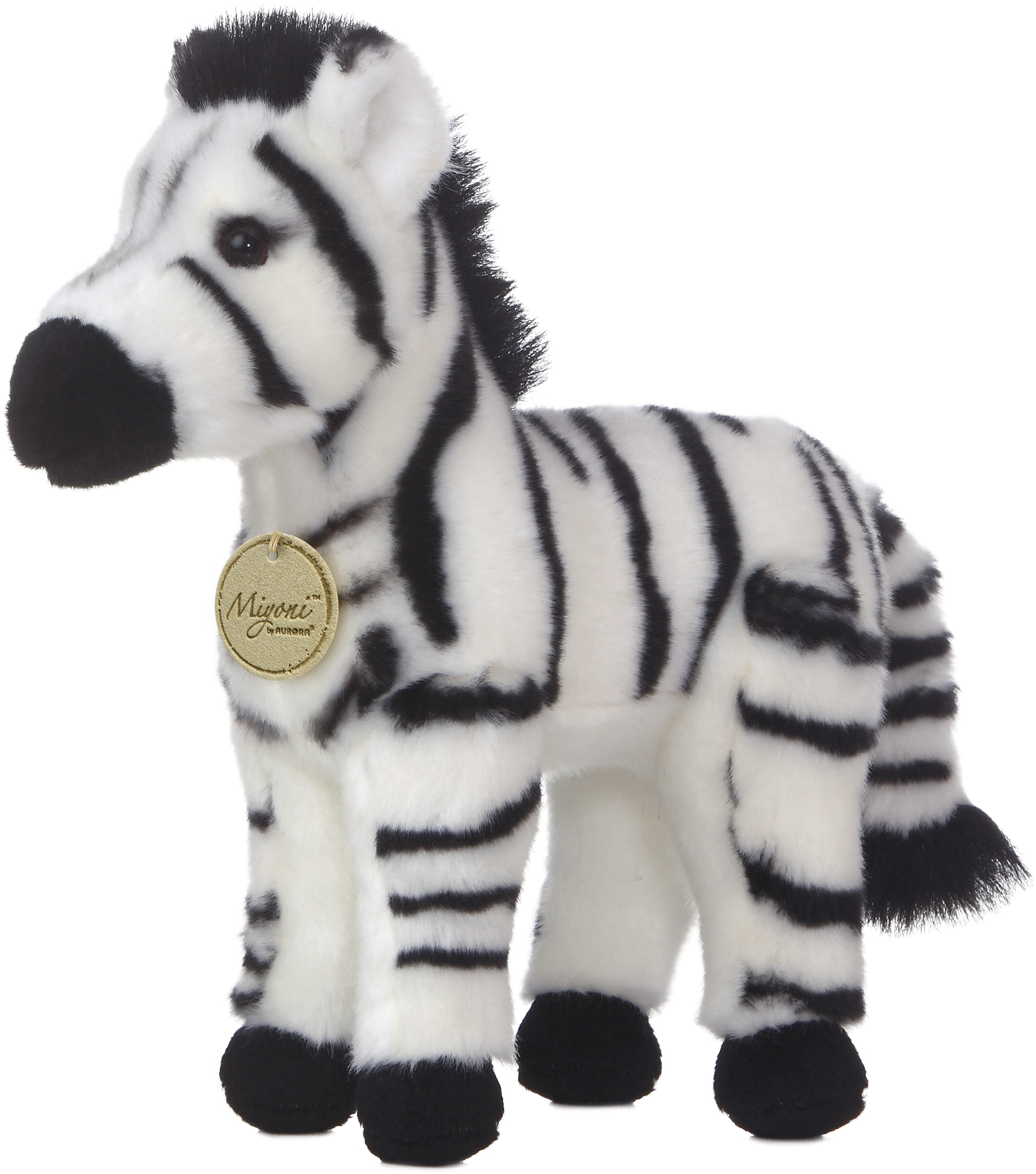 Aurora Medium White Miyoni 11" Zebra Adorable Stuffed Animal