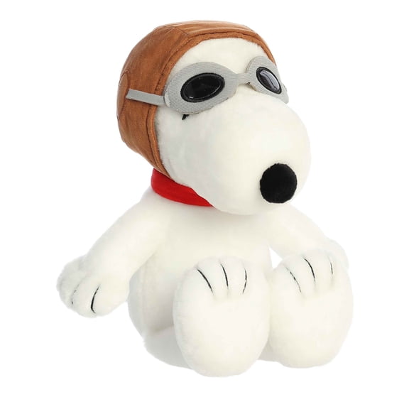 Aurora - Medium White Peanuts - 12.5" Flying Ace - Adorable Stuffed Animal