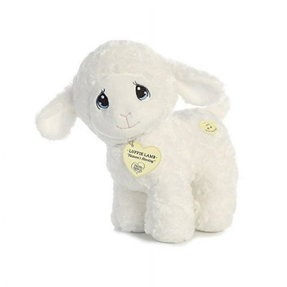 Aurora - Medium White Precious Moments - 10" Luffie Lamb Musical - Adorable Stuffed Animal