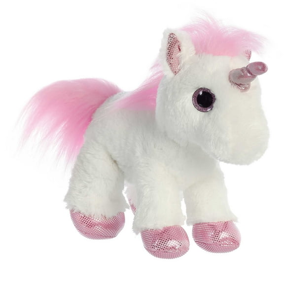 Aurora - Medium White Sparkle Tales - 10" Pink Unicorn - Enchanting Stuffed Animal