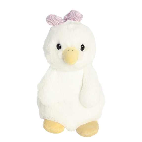 Aurora - Medium White Spring - Daisy-Do's 10" Ginny Goose - Vibrant Stuffed Animal