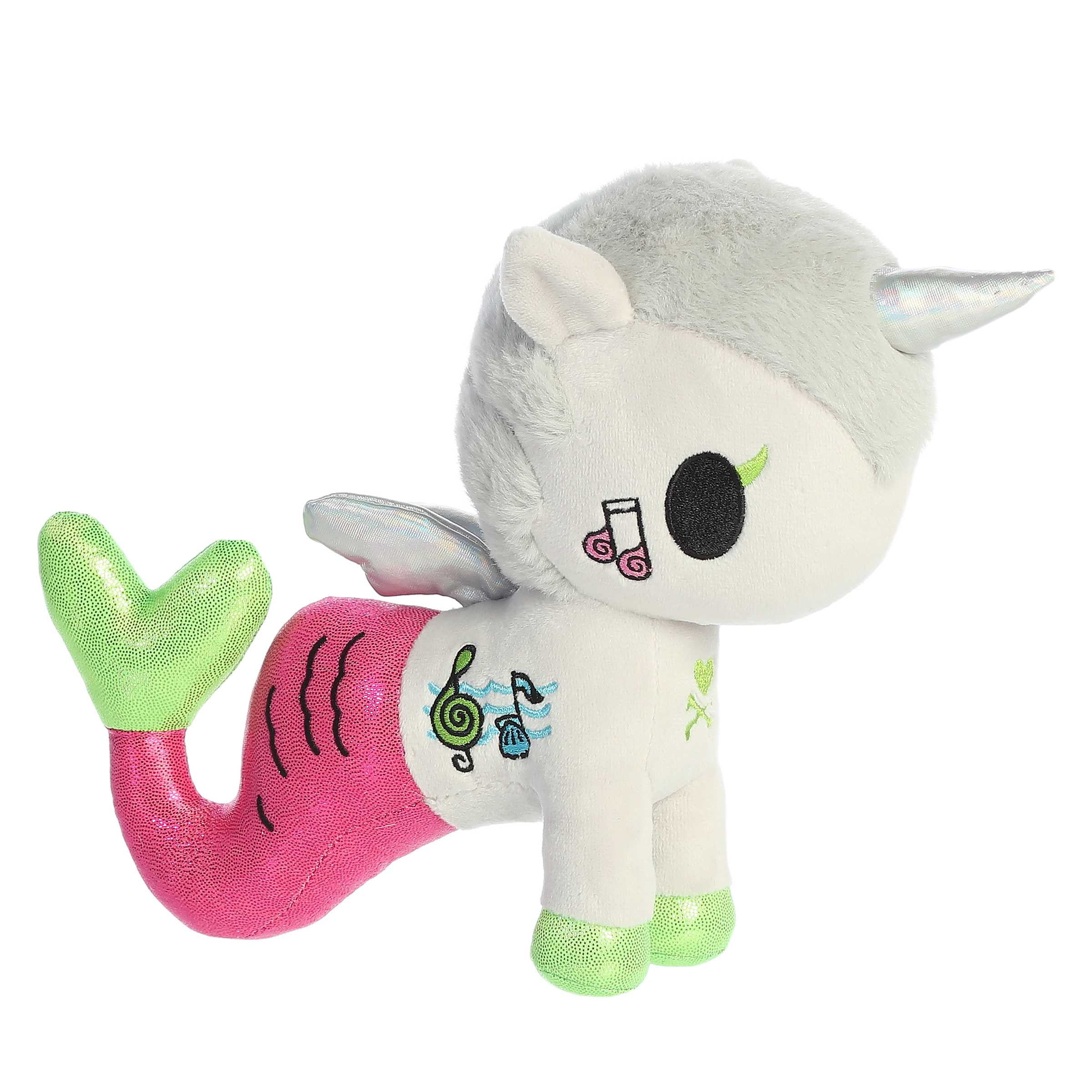 Aurora Tokidoki Mermicorno Isla Plüsch – Einhorn-Meerjungfrau, 24 Cm, Kuschelweich, Farbenfroh