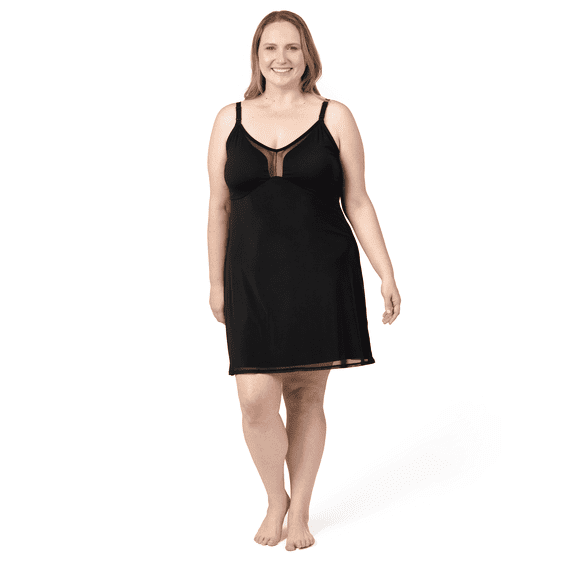 Kindred Bravely Aurora Maternity & Nursing Nightgown Pajamas | Clip-Down Breastfeeding Sleepwear, C-Section Recovery Loungewear (Black,Medium)