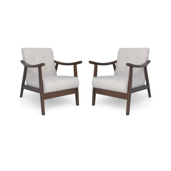 Aurora Mid-Century Modern Accent Chairs (Set of 2)